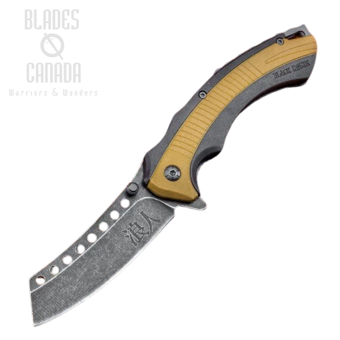 UC Black Ronin Bushido Flipper Folding Knife, Assisted Opening, UC3218